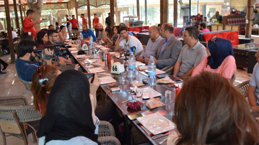 meeting with the Baalbeck Municipality members in Al Karya Restaurant