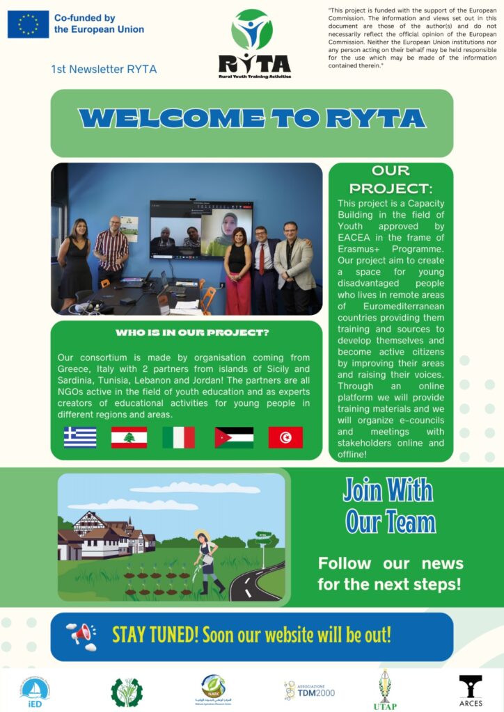 RYTA Project Launches Inaugural Newsletter: Embarking on a Collaborative journey!
